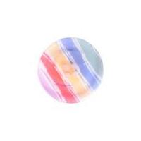 Crendon Round Watercolour Stripe Print Buttons Multicoloured