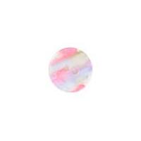 Crendon Round Abstract Watercolour Print Shell Buttons Multicoloured