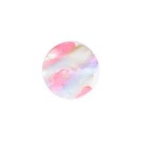 Crendon Round Abstract Watercolour Print Shell Buttons Multicoloured