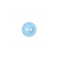 Crendon Round Textured Rim Plastic Buttons Light Blue