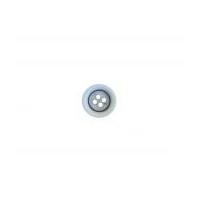 Crendon Round Coloured Rimmed Plastic Buttons White