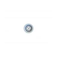 Crendon Round Coloured Rimmed Plastic Buttons White