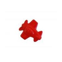 Crendon Aeroplane Shaped Plastic Buttons Red