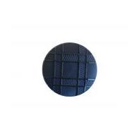 Crendon Round Plaid Check Pattern Shank Buttons Black