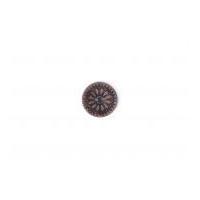 crendon round intricate pattern wood buttons brown