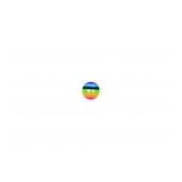 Crendon Round Rainbow Stripe Buttons Multicoloured