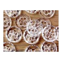 crendon round glass effect plastic buttons clear