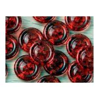 Crendon Round Glass Effect Plastic Buttons Red