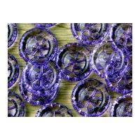 Crendon Round Glass Effect Plastic Buttons Lilac