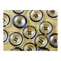 crendon round coloured rim glass effect buttons blue clear