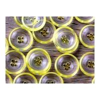 Crendon Round Coloured Rim Glass Effect Buttons Yellow & Clear