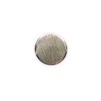 Crendon Textured Round Metal Shank Buttons 15mm Silver