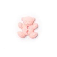 Crendon 2 Hole Teddy Bear Shape Buttons Light Pink