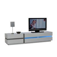 Crossana LCD TV Stand In White Gloss With 2 Door And LED Light