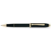 cross townsend black lacquer 23ct gold plate rollerball