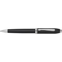 Cross Townsend Black Lacquer Rhodium WG Ball Pen