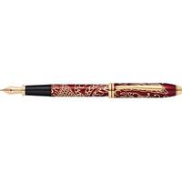 cross townsend year of the rooster red lacquer with 23ct gold fine nib ...