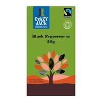 crazy jack organic fair trade black peppercorns 50g