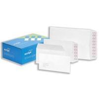 Croxley Script DL Peel & Seal Wallet Envelopes Plain 100gsm (Pure White x 500)