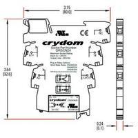 Crydom DRA-CN240A05 Din Rail Mount Electronic Power Relay DRA-CN240A05 Current load 2 A Switching voltage 24 - 280 Vac