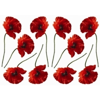 Creative Wall Art Stickers Small Poppy Stickers, 157004