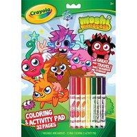 Crayola Moshi Monsters Colouring & Activity Pad Book 32 Pages With 7 Washable