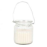 Cream Glass Jar Candle Small