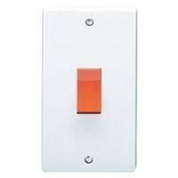 Crabtree 1-Gang 50A White Cooker Switch