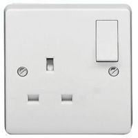 Crabtree 13A White Switched Socket