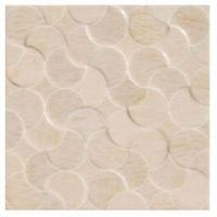 Crescent Ivory Ceramic Wall Tile Pack of 25 (L)200mm (W)200mm