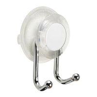 croydex silver chrome effect steel acrylic robe hook