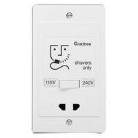 Crabtree Raised White 240V Shaver Socket