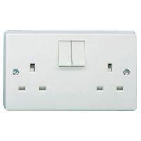 Crabtree 13A White Switched Socket