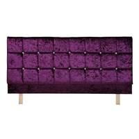 Crystal X-Series Velvet Headboard Double Black