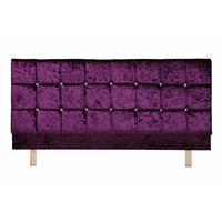 crystal x series velvet headboard single brown