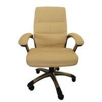 CREAM MEDIUM BACK EXEC PU ARM CHAIR, 