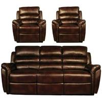 Croydon Brown 3+1+1 Sofa Suite