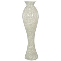 Cream Sparkle Mosaic Extra Tall Vase