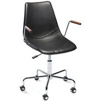 cross black leather office chair