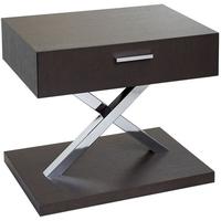 Cruise X Chocolate Oak and Steel Side Table