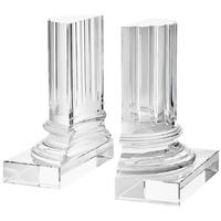 Crystal Glass Bookend Rival (Set of 2)