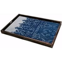 cross stitch large rectangular glass tray