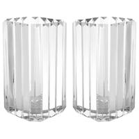 crystal glass candle holder howell set of 2