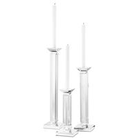 crystal glass candle holder livia set of 3