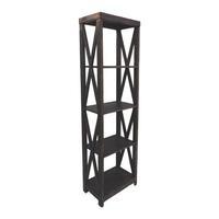 Criss Cross Shelving Unit, Dark Brown