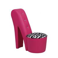 Crystal Stiletto PVC Pink Childrens Chair Crystal Stiletto PVC Pink Children Chair