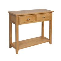 Croft Oak Console Table with 2 Drawers (CroftOak 2 drw Console Table)