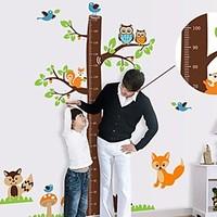 Createforlife Cartoon Tree Height Chart Kids Nursery Room Wall Sticker Wall Art Decals