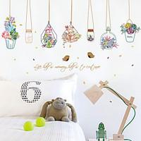 Creative Flowers Basket Potted Plants Wall Stickers DIY Fashion Removable Wall Decals