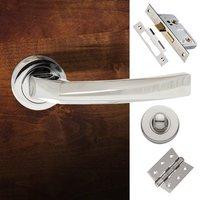 crystal forme designer bathroom lever on contempo round rose polished  ...